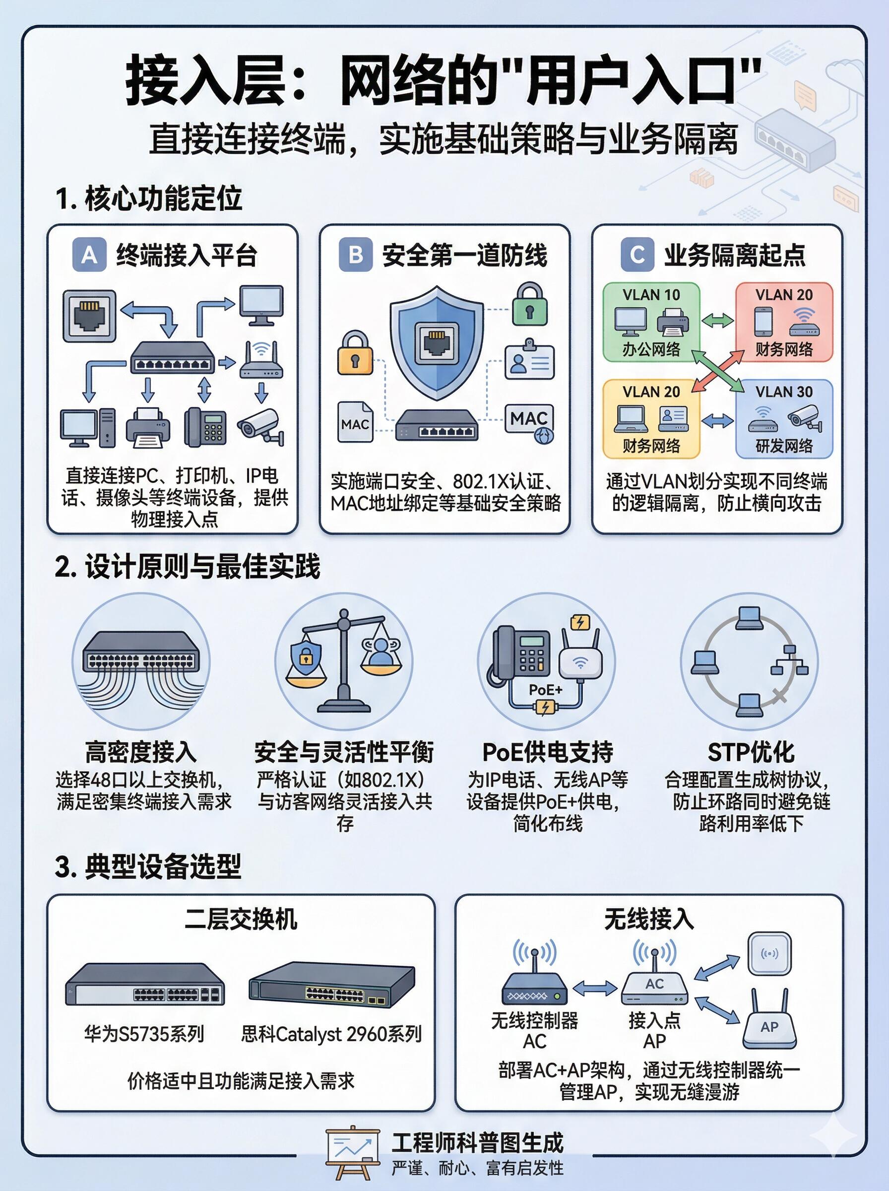 企业级网络架构设计方案完整详解(通用标准化方案，适配中小 / 中大型企业)