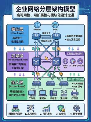 企业级网络架构设计方案完整详解(通用标准化方案，适配中小 / 中大型企业)