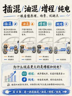 一文读懂新能源汽车(纯电 + 插混 + 增程)优缺点全解析