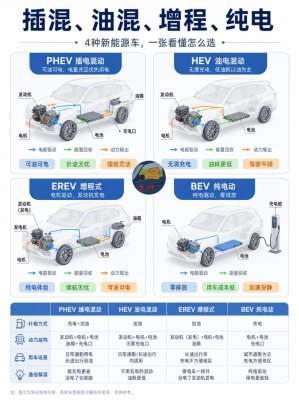 新能源汽车(纯电 / 插混 / 增程 / 氢燃料)全品类优缺点深度详解