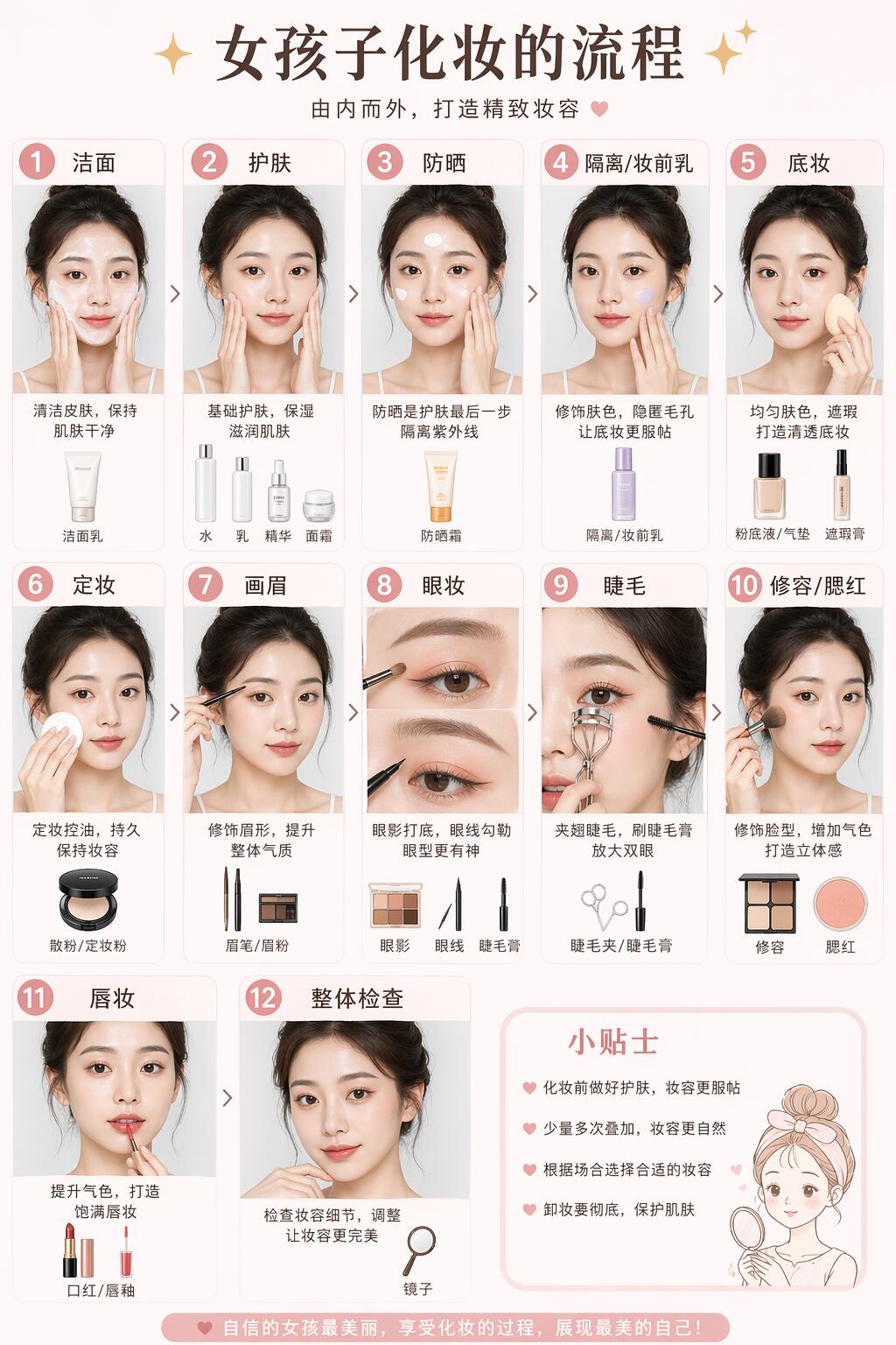 化妆备考详细完整教程(考场标准流程|打分要点|步骤实操|避坑指南)