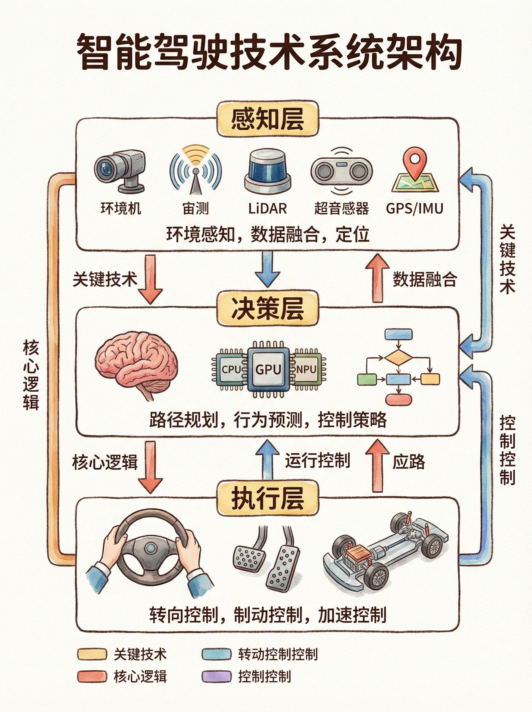 专业自动驾驶技术原理详解|全链路架构、核心模块与运行机制