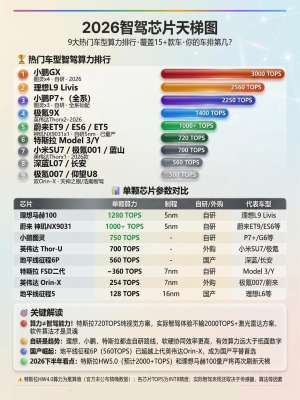 家用智能驾驶芯片对比详解(2026最新)