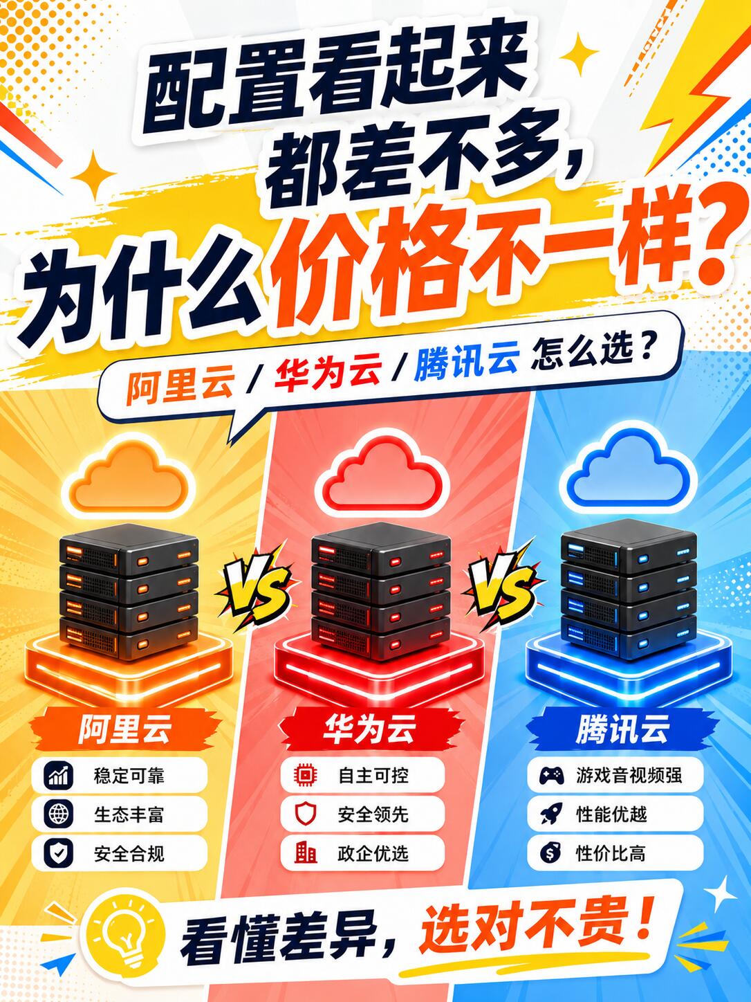 阿里云、腾讯云、华为云全方位对比解析(2026最新)