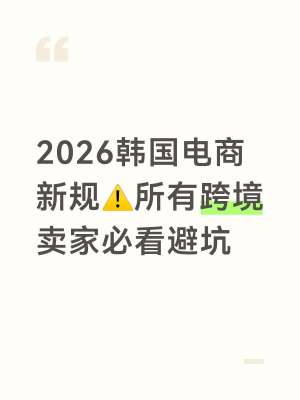 韩国跨境电商运营市场深度分析2026|全指南